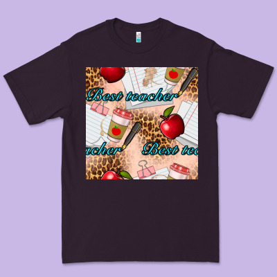 Best Teacher Seamless Pattern Premium Tee Designed By Bundleandbundleshop