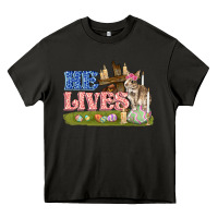 Asphalt he lives easter Heavy Core Tee - FaDigitalArtStudio