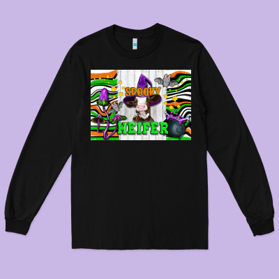 Spooky Heifer Long Sleeve Tee Designed By Artiststas