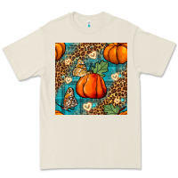 Bone pumpkin and butterfly seamless pattern Premium Tee - BundleAndBundleShop