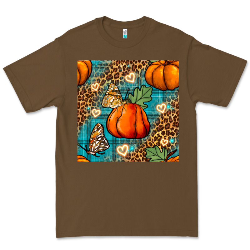 Pumpkin And Butterfly Seamless Pattern Premium Tee by BundleAndBundleShop | Teevron