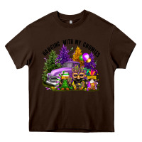 Chocolate Brown mardi gras hanging with my gnomies Heavy Core Tee - FaDigitalArtStudio