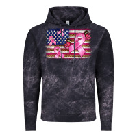 Cloud Black breast cancer american flag background Vintage Hoodie - BarkalooDesign