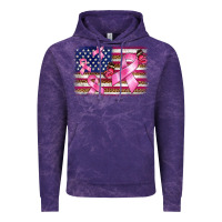 Cloud Purple breast cancer american flag background Vintage Hoodie - BarkalooDesign