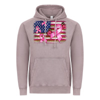 Vintage Zinc breast cancer american flag background Vintage Hoodie - BarkalooDesign