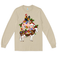 Mushroom stacked christmas farm animals Long Sleeve Tee - Artiststas