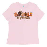 Bubblegum Pink Gobble Gobble Til You Wobble Ladies Tee - LillyAllenDesigns