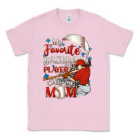 Bubblegum Pink My favorite baseball player calls me mom Classic Tee - FaDigitalArtStudio