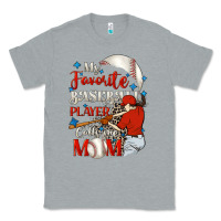 Heather Grey My favorite baseball player calls me mom Classic Tee - FaDigitalArtStudio