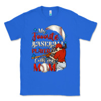 True Royal My favorite baseball player calls me mom Classic Tee - FaDigitalArtStudio