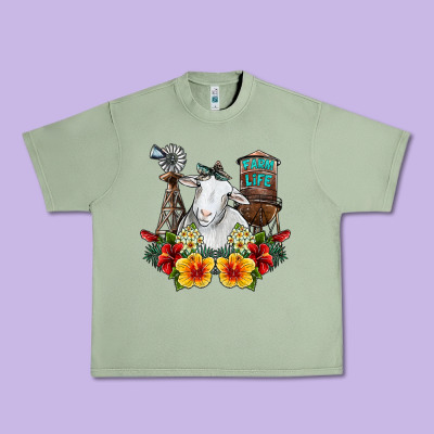 Farm Life Sheep Urban Heavy Tee Designed By Sublimationcraftshop