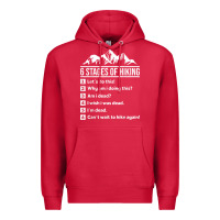 Cardinal hiking 6 stages of hiking funny hiking nature adventure Premium Hoodie - baoMotion