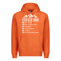 Carrot hiking 6 stages of hiking funny hiking nature adventure Premium Hoodie - baoMotion