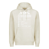 Oatmeal Heather hiking 6 stages of hiking funny hiking nature adventure Premium Hoodie - baoMotion
