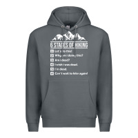 Rock hiking 6 stages of hiking funny hiking nature adventure Premium Hoodie - baoMotion