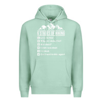 Seafoam hiking 6 stages of hiking funny hiking nature adventure Premium Hoodie - baoMotion