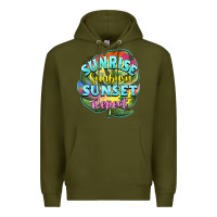 Army Green sunrise sunburn sunset repeat Premium Hoodie - BarkalooDesign
