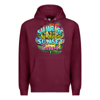 Burgundy sunrise sunburn sunset repeat Premium Hoodie - BarkalooDesign