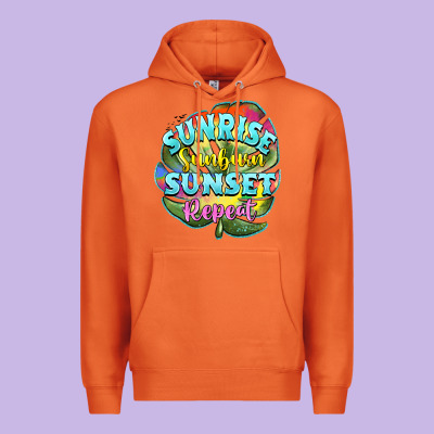 Sunrise Sunburn Sunset Repeat Premium Hoodie Designed By Barkaloodesign