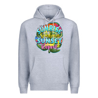 Heather Grey sunrise sunburn sunset repeat Premium Hoodie - BarkalooDesign