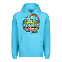 Ocean Blue sunrise sunburn sunset repeat Premium Hoodie - BarkalooDesign