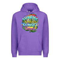 Purple sunrise sunburn sunset repeat Premium Hoodie - BarkalooDesign