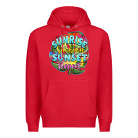 Red sunrise sunburn sunset repeat Premium Hoodie - BarkalooDesign