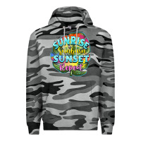 Slate Camo sunrise sunburn sunset repeat Premium Hoodie - BarkalooDesign