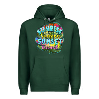 Sports Green sunrise sunburn sunset repeat Premium Hoodie - BarkalooDesign