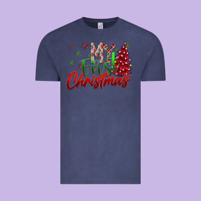 My First Christmas Vintage Tee Designed By Sublimationcraftshop