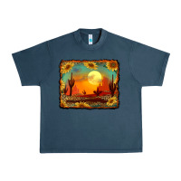 Midnight Navy western desert sunset background Urban Heavy Tee - RanaPortraitStore