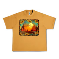 Peanut Butter western desert sunset background Urban Heavy Tee - RanaPortraitStore
