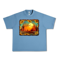 Pebble Blue western desert sunset background Urban Heavy Tee - RanaPortraitStore