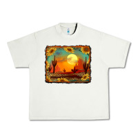 Pistachio western desert sunset background Urban Heavy Tee - RanaPortraitStore