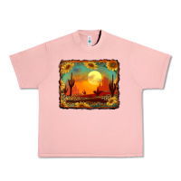 Salmon western desert sunset background Urban Heavy Tee - RanaPortraitStore