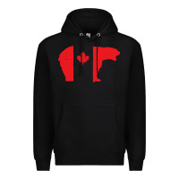 Black canada t shirt love canada bear proud canadian canada day t shirt Premium Hoodie - baoMotion