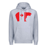 Heather Grey canada t shirt love canada bear proud canadian canada day t shirt Premium Hoodie - baoMotion