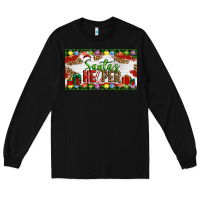 Black Christmas Santa's Helper Long Sleeve Tee - Artiststas