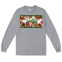 Heather Grey Christmas Santa's Helper Long Sleeve Tee - Artiststas