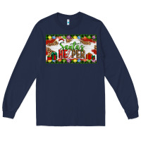 Navy Christmas Santa's Helper Long Sleeve Tee - Artiststas