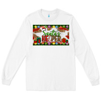 White Christmas Santa's Helper Long Sleeve Tee - Artiststas