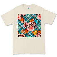 Bone fall pig seamless pattern Premium Tee - BundleAndBundleShop