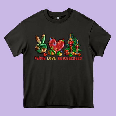 Peace Love Nutcrackers Heavy Core Tee Designed By Bundleandbundleshop