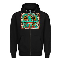 Black libra turquoise cowhide Zipper Hoodie - RanaPortraitStore