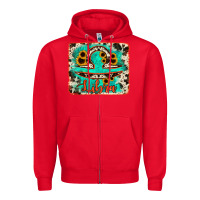 Red libra turquoise cowhide Zipper Hoodie - RanaPortraitStore