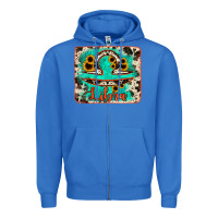 True Royal libra turquoise cowhide Zipper Hoodie - RanaPortraitStore