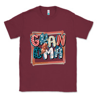 Burgundy 4th of July grandma with lightning bolt Classic Tee - FaDigitalArtStudio
