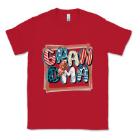 Red 4th of July grandma with lightning bolt Classic Tee - FaDigitalArtStudio