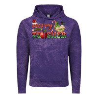 Cloud Purple merry teacher Vintage Hoodie - BarkalooDesign