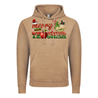 Vintage Coffee merry teacher Vintage Hoodie - BarkalooDesign